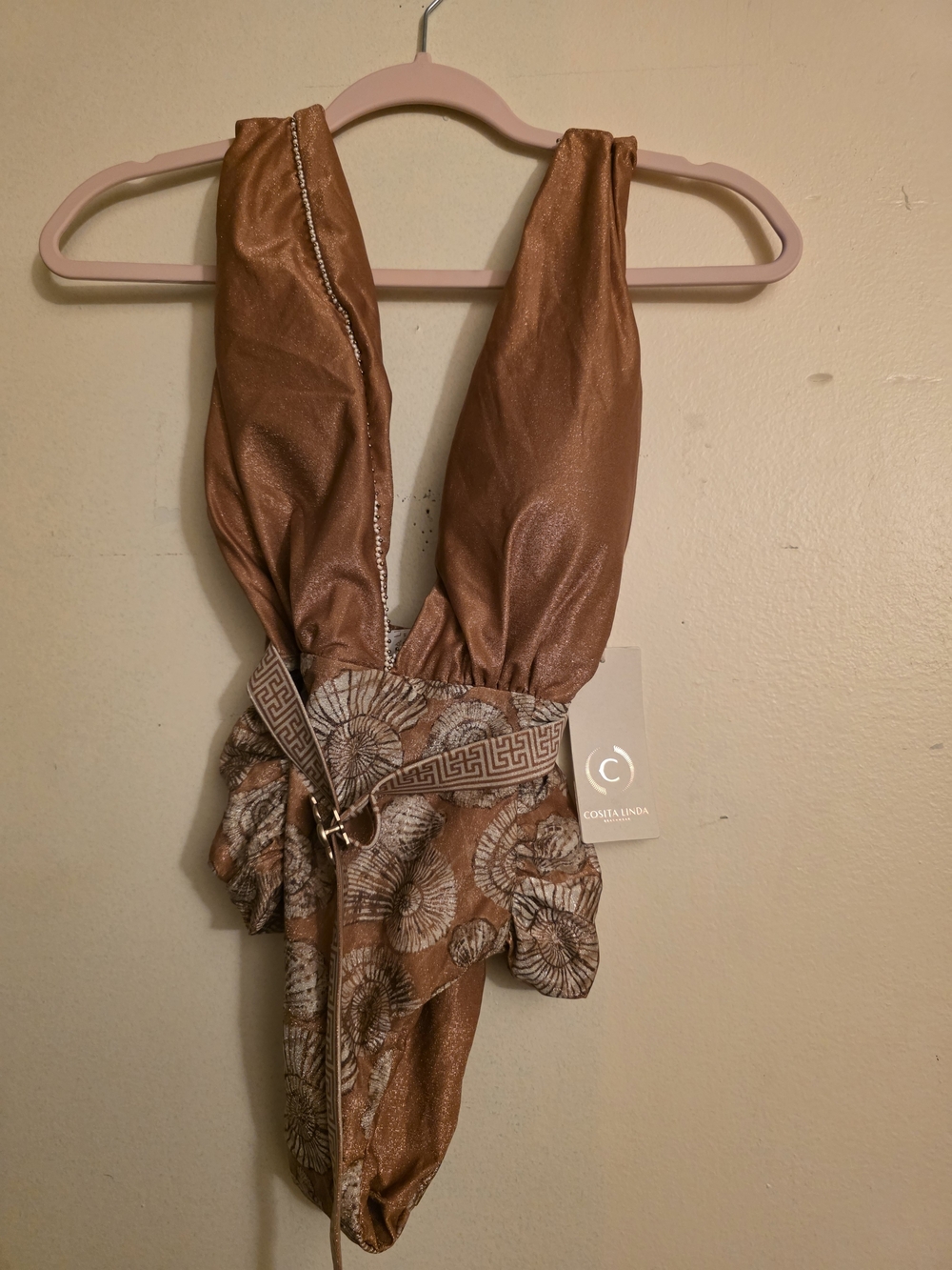 Costa Linda Bronze Floral One-Piece Swimsuit